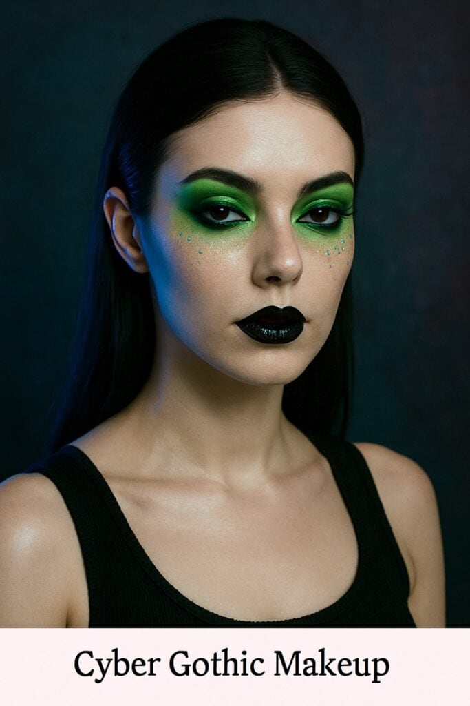 cyber gothic makeup looks