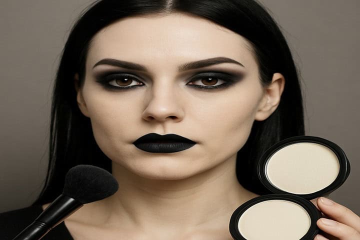 gothic makeup looks step 1 matte setup