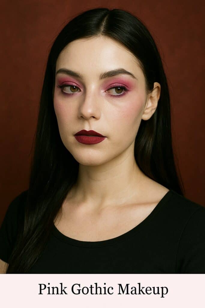 pink gothic makeup looks