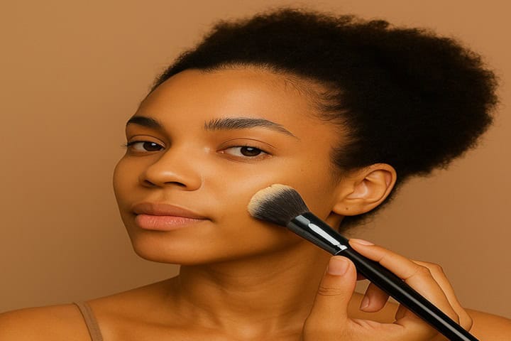 base makeup on how to use setting powder