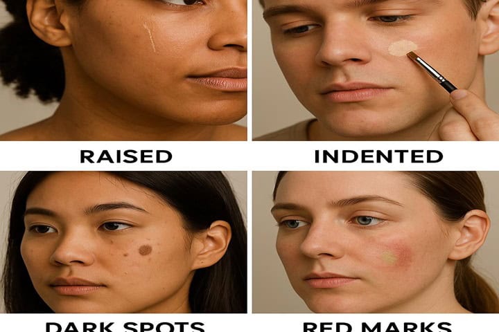 how to cover scars with makeup types