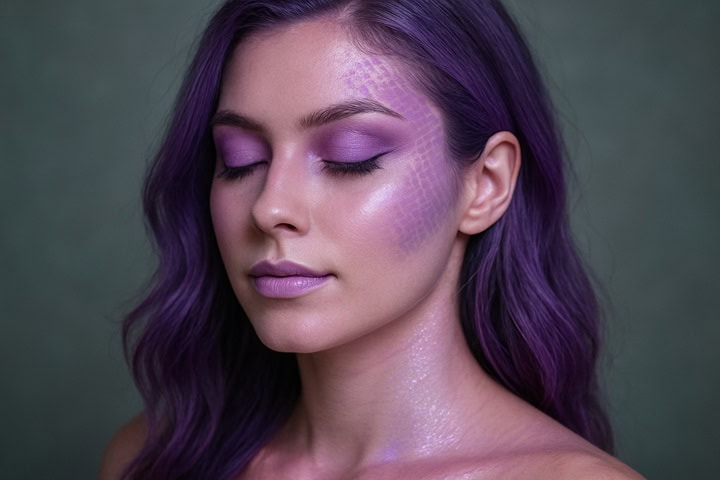 lavender mermaid makeup