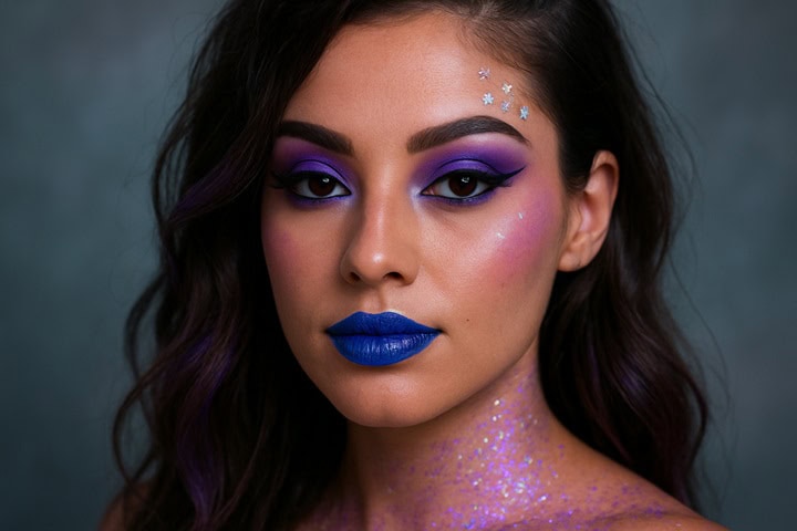 starry eyed mermaid makeup