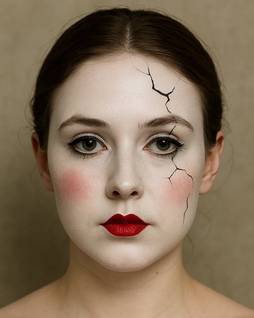 creepy doll makeup porcelain