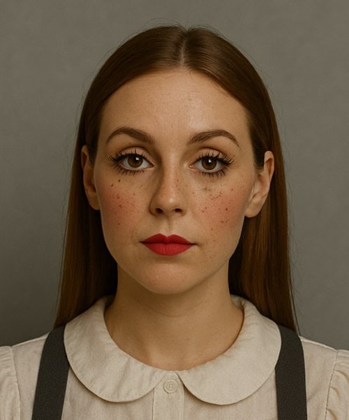 simple creepy doll makeup