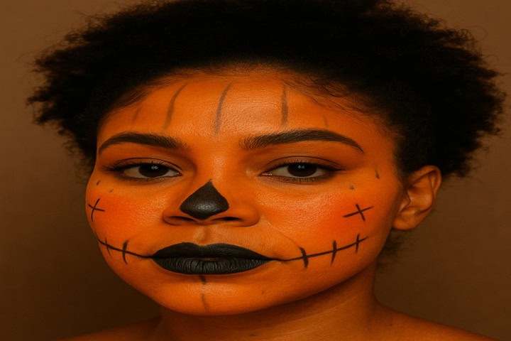 easy pumpkin makeup ideas gothic
