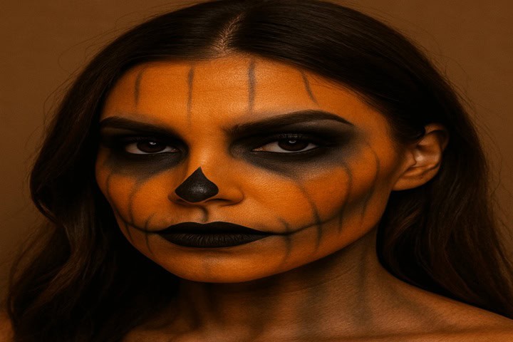 scarecrow easy pumpkin makeup ideas