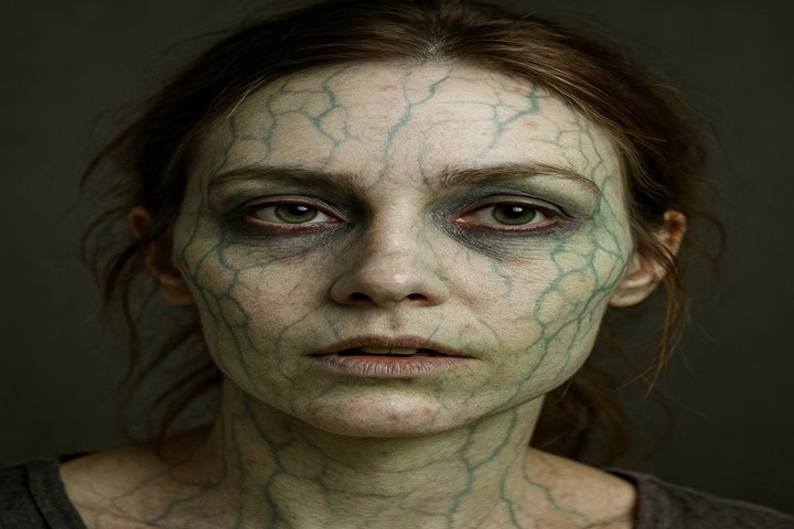 vein zombie makeup