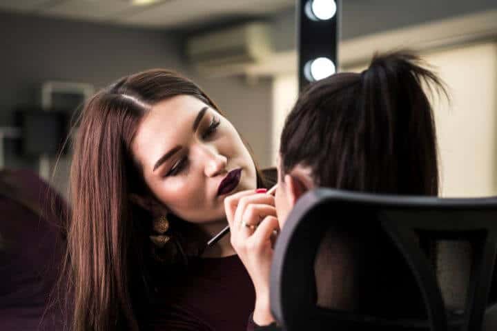 stage makeup artist backstage