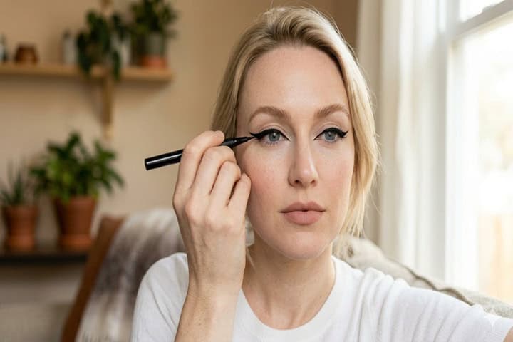 Arabic makeup winged eyeliner