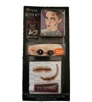 Woochie Peel and Stick 3D FX Halloween Prosthetic Kit - Buttons Rag Doll Stitch Face