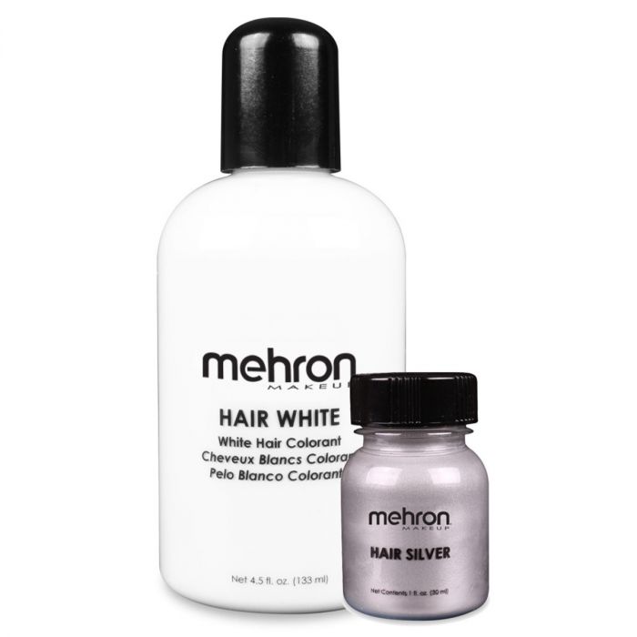 Mehron Hair Silver & Hair White